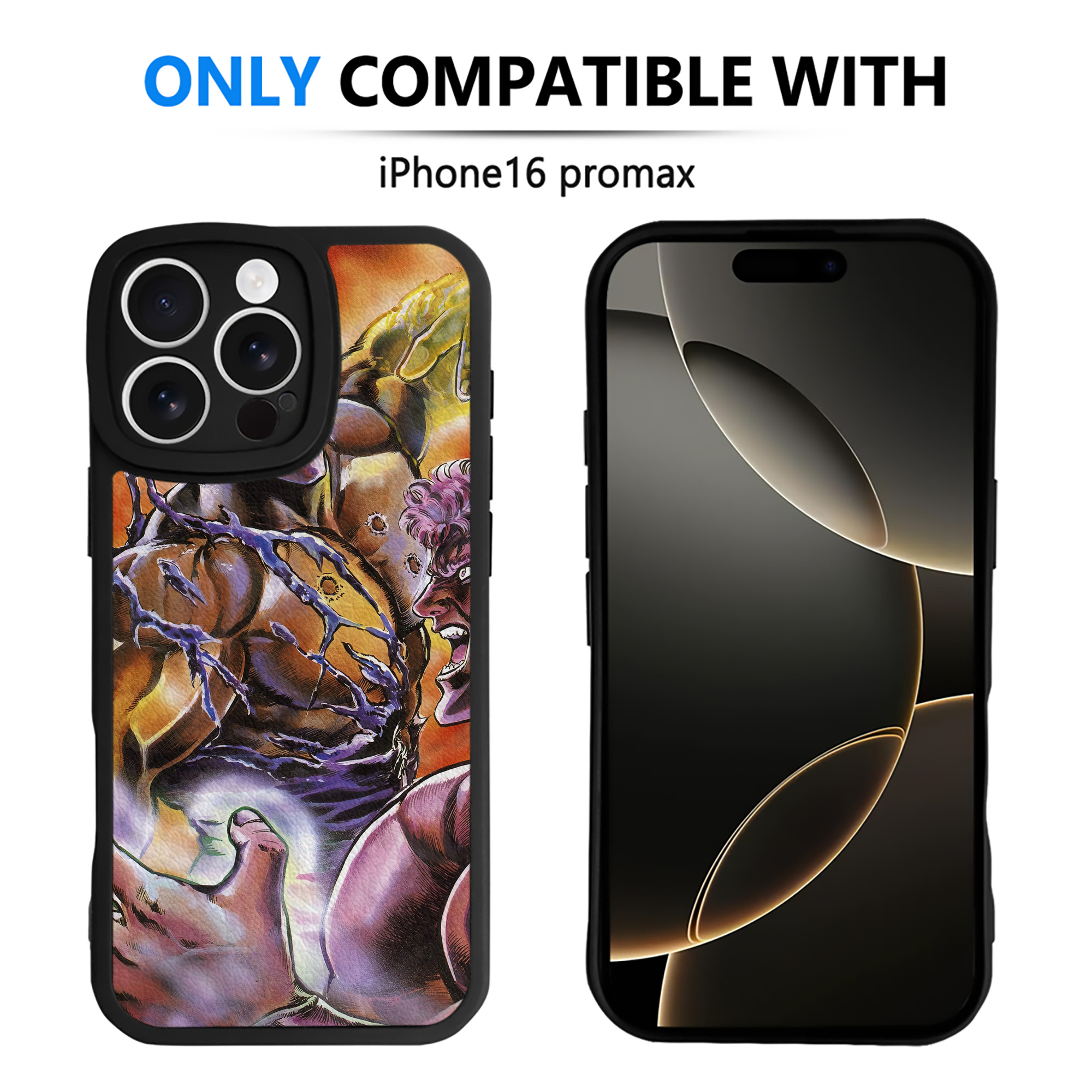 （画像用） 北斗の拳 Fist of the North Star 【iPhone 16シリーズ対応】シリコンスマホケース（レザー調） 材質：シリコン